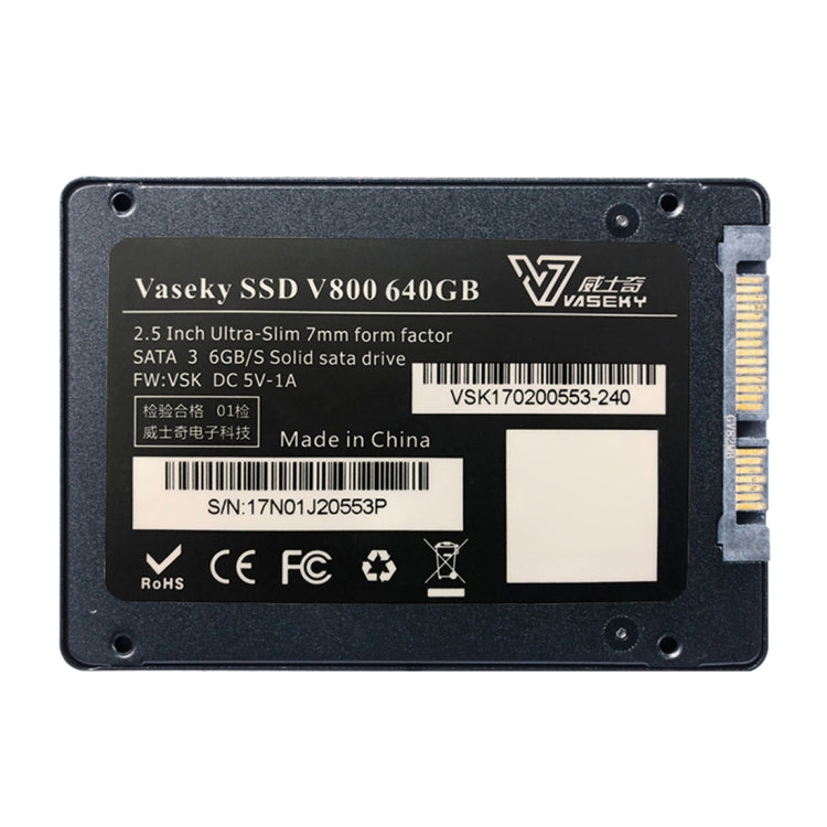 Vaseky V800 640GB 2.5 inch SATA3 6GB/s Ultra-thin 7mm Solid State Drive SSD Hard Disk Drive For Desktop Laptop