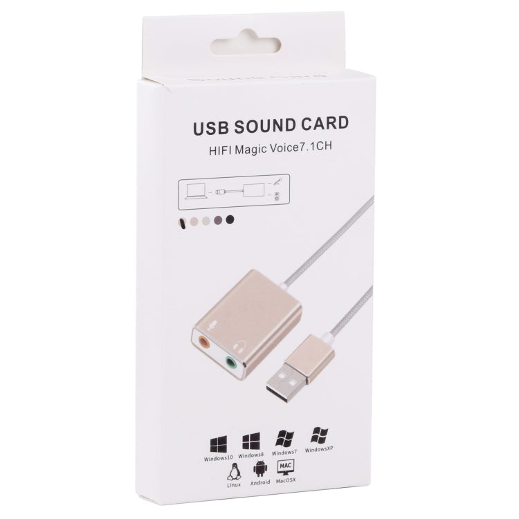 HiFI Magic Voice 7.1CH Tarjeta de sonido USB (Plata)