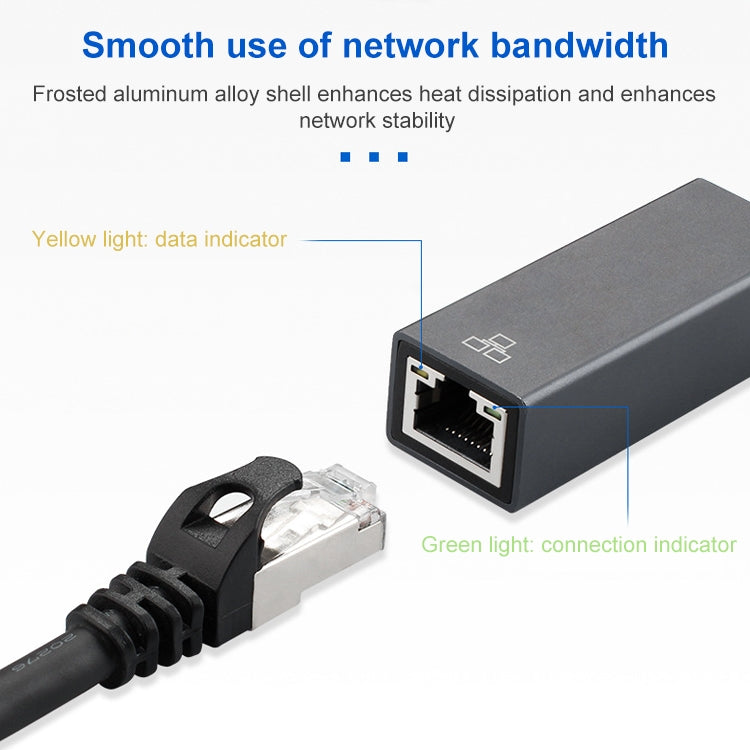 Câble adaptateur USB 3.0 AM vers RJ45 Gigabit Longueur : 20 cm