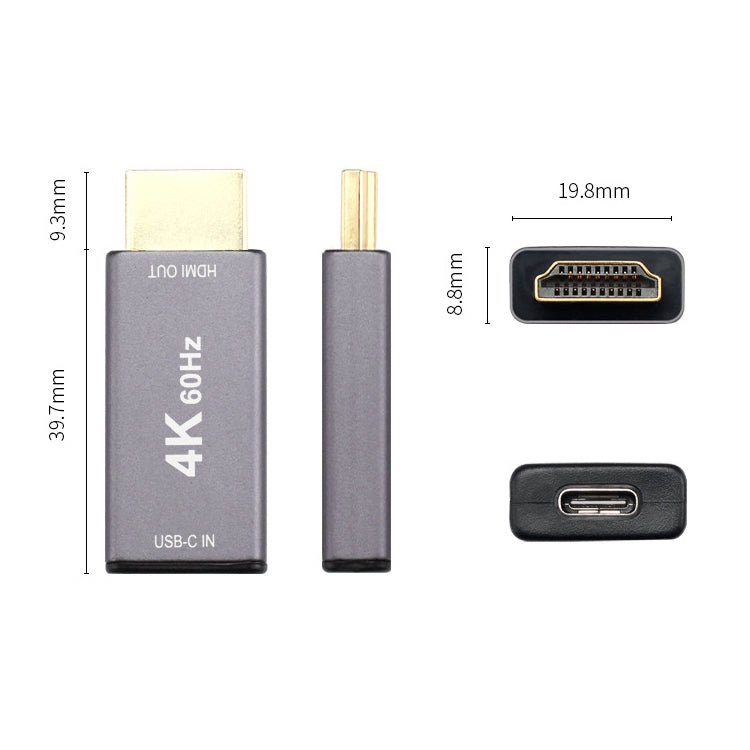 Adaptateur USB type C 3.1 vers USB type C femelle + USB A femelle + HDMI  femelle CONNECTLAND Réf.0301602-AD-USB-C-M-USB