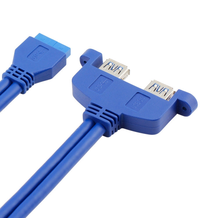 USB3.0 20p F/2AF PCI Baffle Rear Cable (Blue)