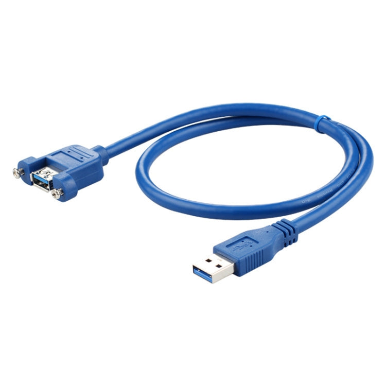 USB 3.0 Macho al Cable de extensión femenino con tuerca de Tornillo longitud del Cable: 60 cm
