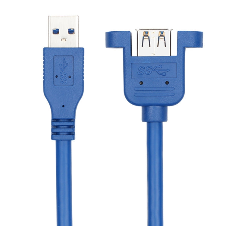 USB 3.0 Male to Female Extension Cable with Screw Nut Cable Length: 1.5m