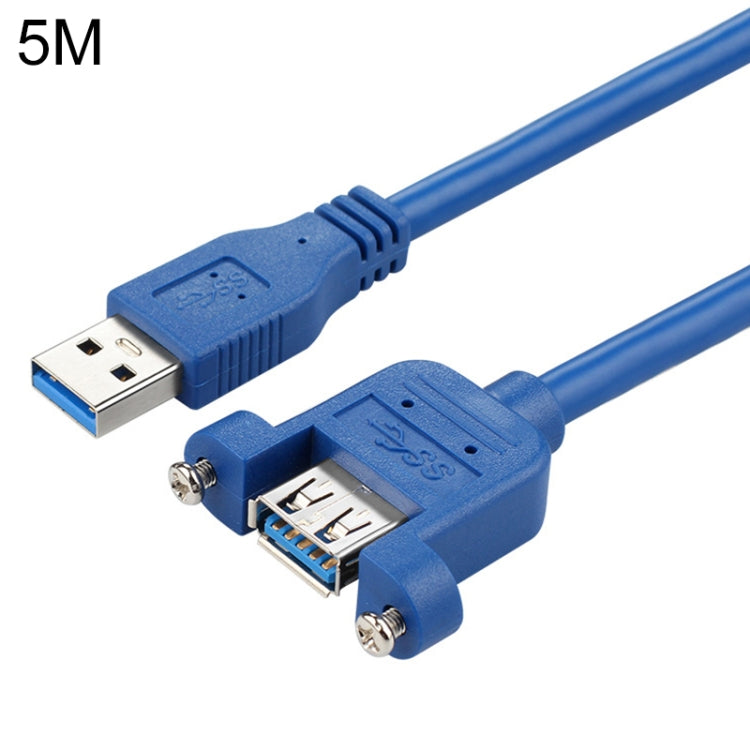 USB 3.0 Female Extension Cable with Screw Nut Cable Length: 5m