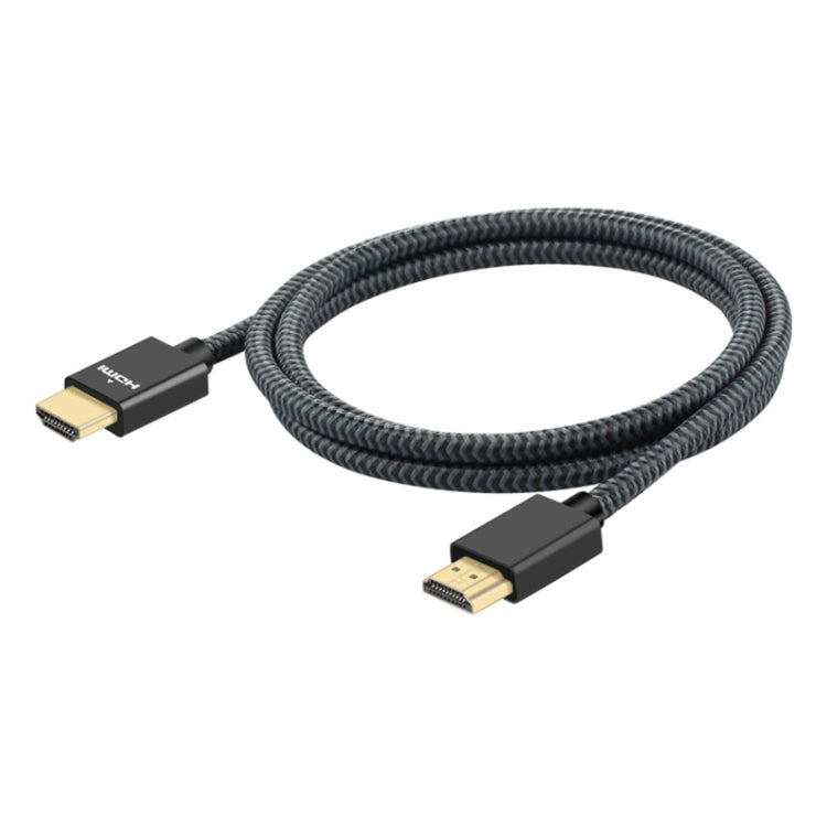 Uld-Unite Dorado-chapado Cabeza HDMI 2.0 Macho a Cable trenzado de Nylon masculino longitud del Cable: 1.2m (Negro)