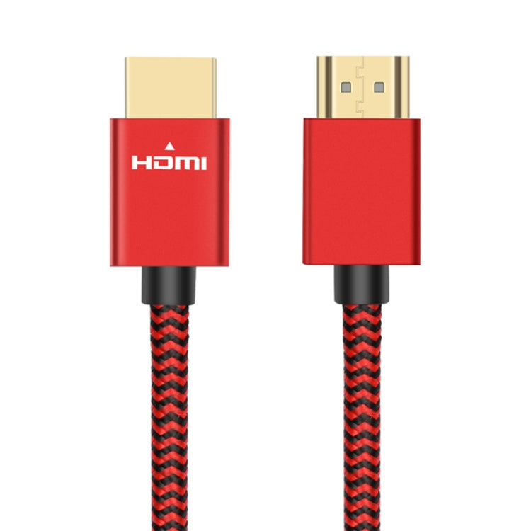 Tête HDMI 2.0 plaquée or Uld-Unite Câble tressé en nylon mâle vers mâle Longueur du câble : 2 m (rouge)