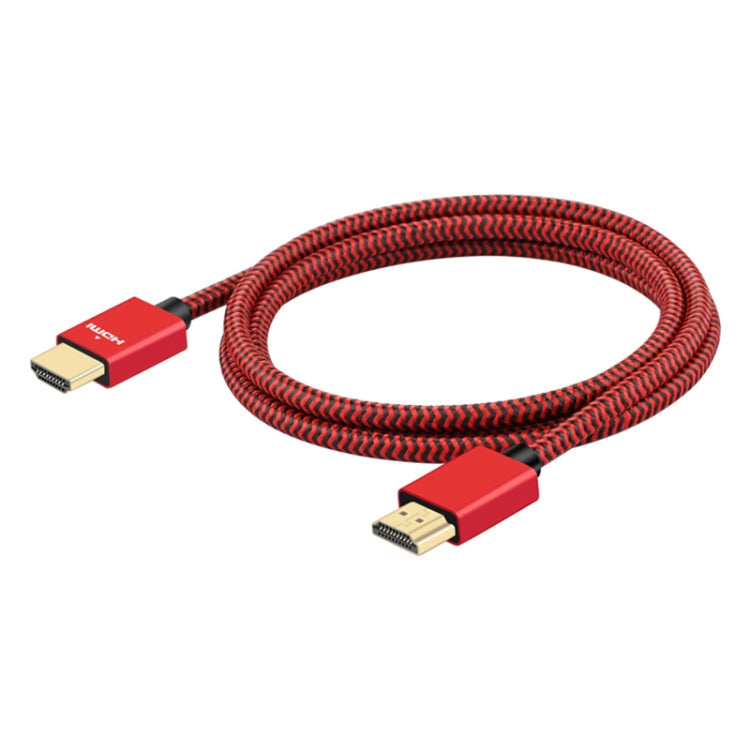 Uld-Unite Dorado-chapado Cabeza HDMI 2.0 Macho a Cable trenzado de Nylon masculino longitud del Cable: 2m (Rojo)