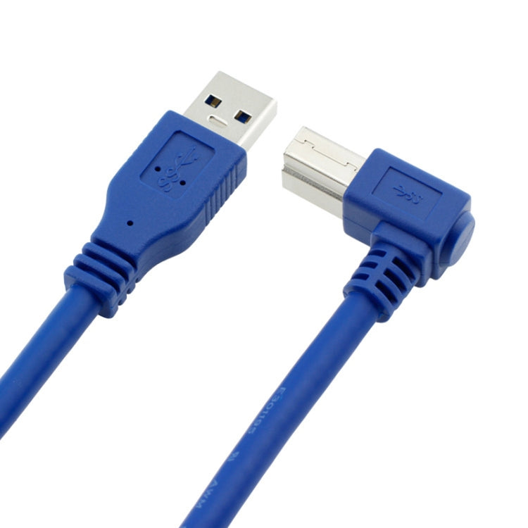 USB 3.0 A Male to Right 90 Degree Angled USB 3.0 Type-B High Speed ​​Printer Cable Lead Wire: 2m