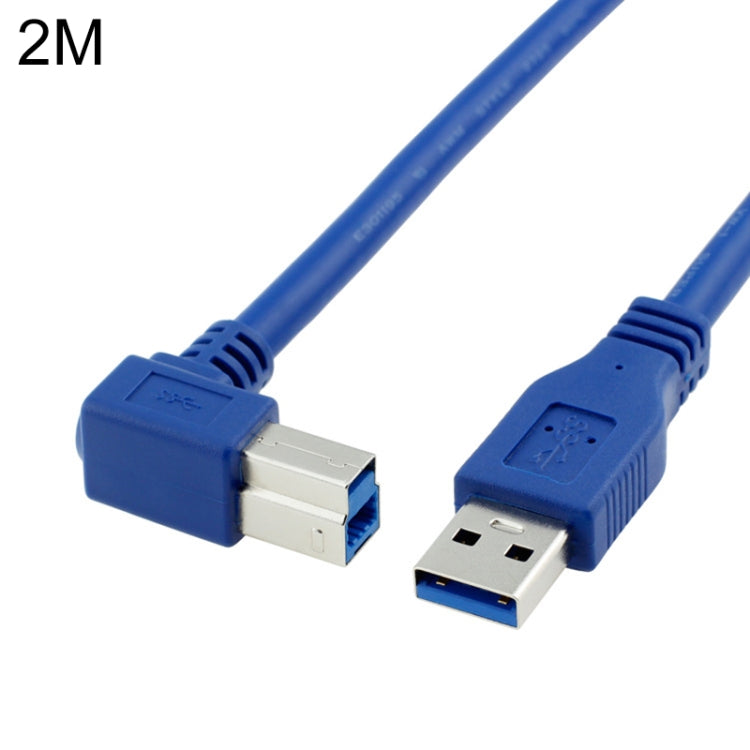 USB 3.0 A Male to Right 90 Degree Angled USB 3.0 Type-B High Speed ​​Printer Cable Lead Wire: 2m