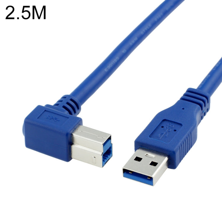 USB 3.0 A Macho a Derecha 90 grados Ángulo USB 3.0 Tipo-B Cable de impresora de alta velocidad longitud del Cable: 2.5 m