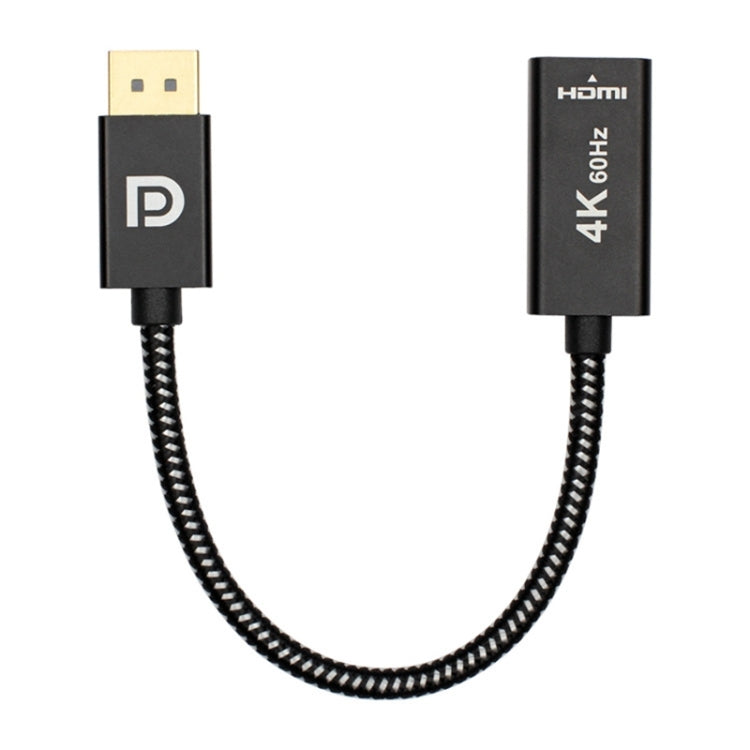 Câble adaptateur 4K 60 Hz DisplayPort mâle vers HDMI femelle (argent + noir)