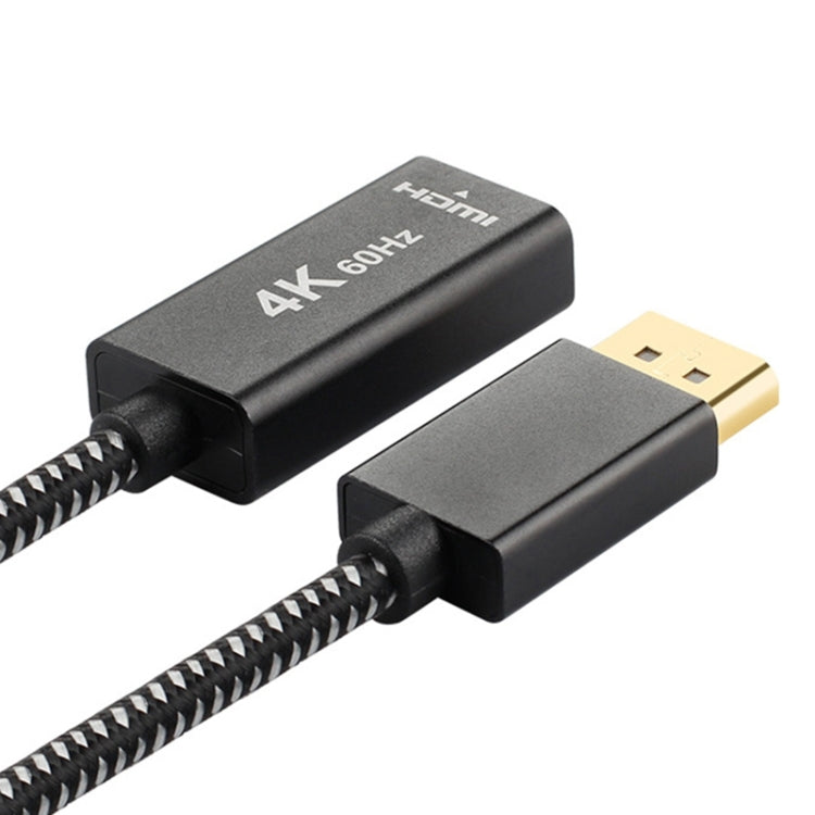 Câble adaptateur 4K 60 Hz DisplayPort mâle vers HDMI femelle (argent + noir)