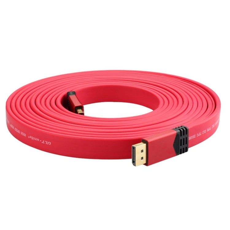 Câble adaptateur plat 4K 60 Hz DisplayPort 1.2 mâle vers Displayport 1.2 mâle Boîtier en aluminium Longueur du câble : 2 m (rouge)