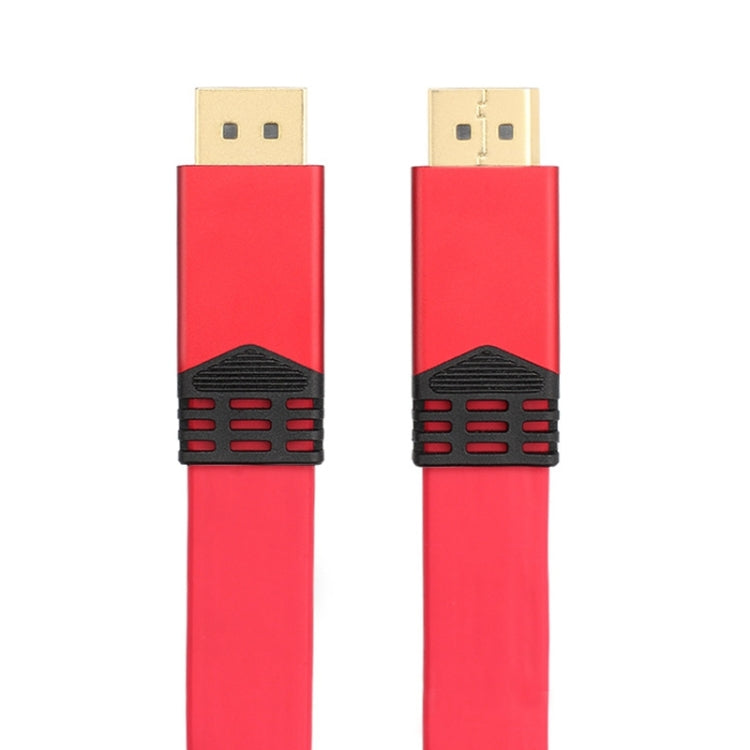 4K 60Hz DisplayPort 1.2 Male to Displayport 1.2 Male Aluminum Casing Flat Adapter Cable Cable length: 3m (Red)