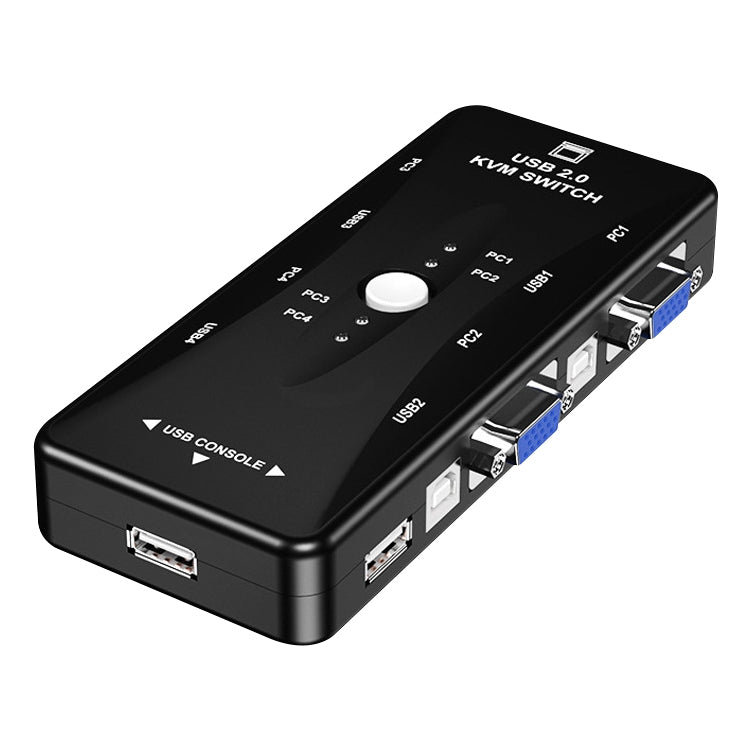 KSW-401V 4 VGA + 3 USB Ports to VGA KVM Switch Box with Control Button For monitor Keyboard mouse setting box