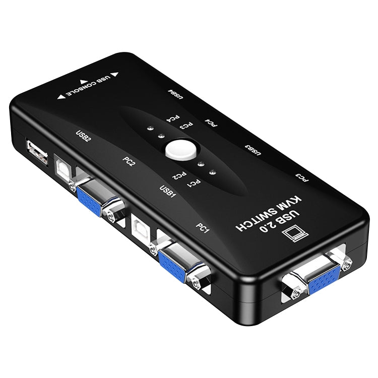 KSW-401V 4 VGA + 3 USB Ports to VGA KVM Switch Box with Control Button For monitor Keyboard mouse setting box