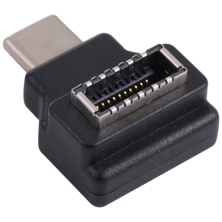Type-E Female 90 Degree Elbow to USB-C / TYPE-C Male Computer Host Adapter