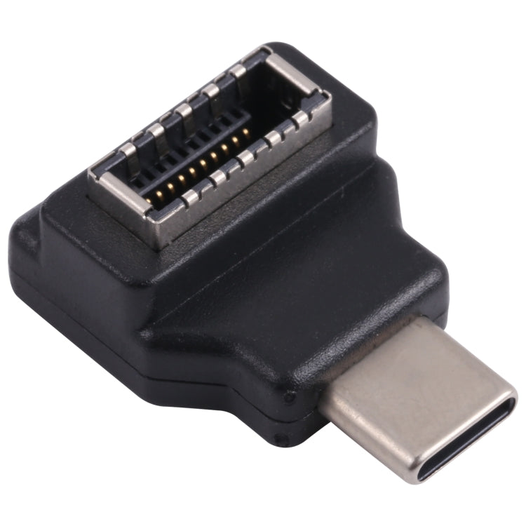 Type-E Female 90 Degree Elbow to USB-C / TYPE-C Male Computer Host Adapter