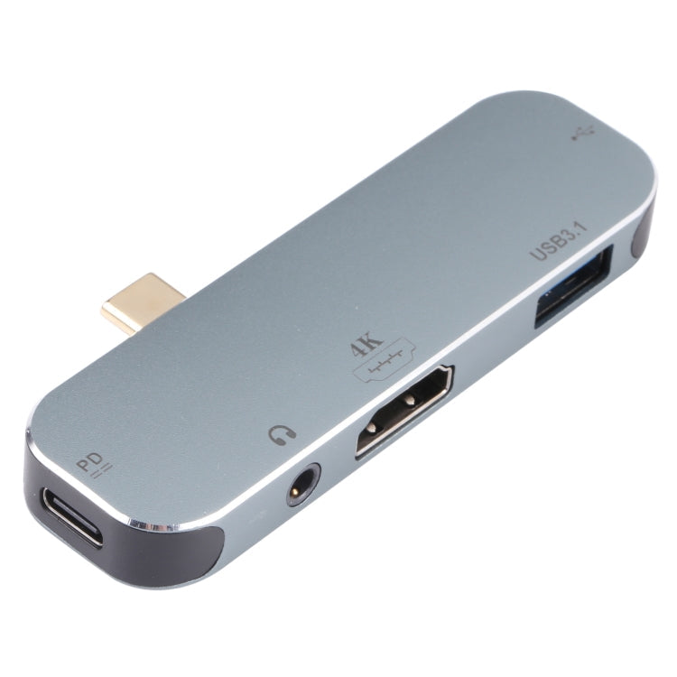5 en 1 USB-C/TYPE-C Mâle vers PD USB-C/Type-C Charge + 3.5mm AUX + 4K HDMI + USB 3.1 + Adaptateur USB Femelle