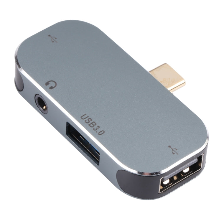 4 en 1 USB-C / Type-C Mâle vers USB-C / Type-C + AUX 3,5 mm + USB 3.0 + Adaptateur USB Femelle