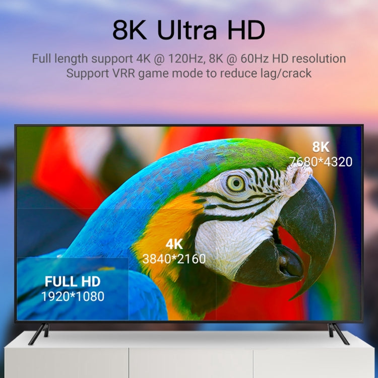 8K 60Hz HDMI 2.1 Female to DP Male Adapter