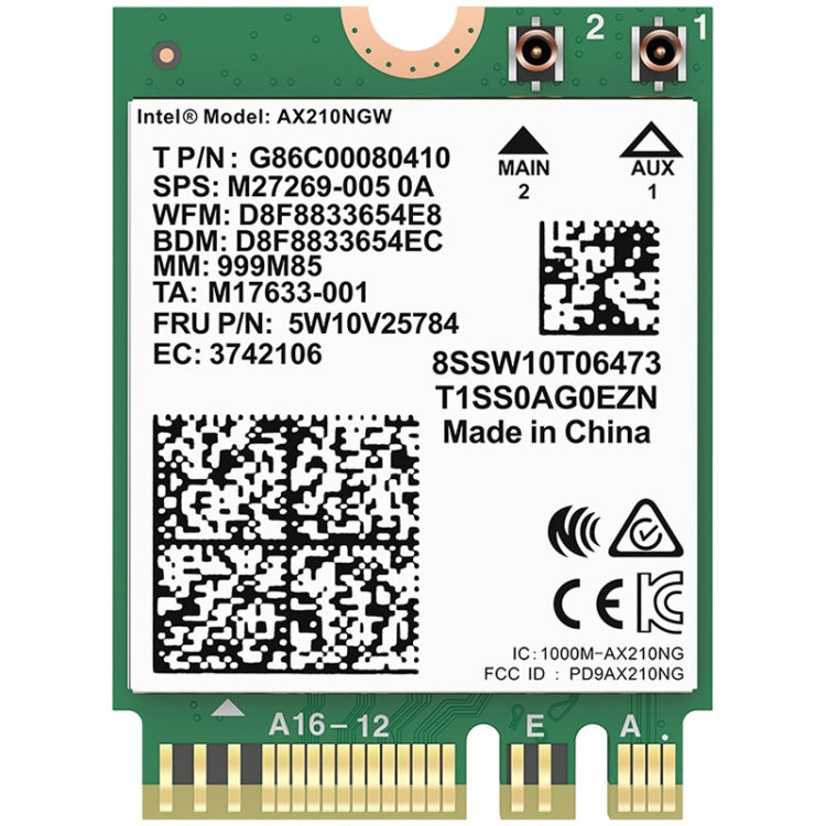 COMFAST AX210 VPro-M 5374MBPS Tarjeta de red Inalámbrica Bluetooth 5.2 Tri-Banda