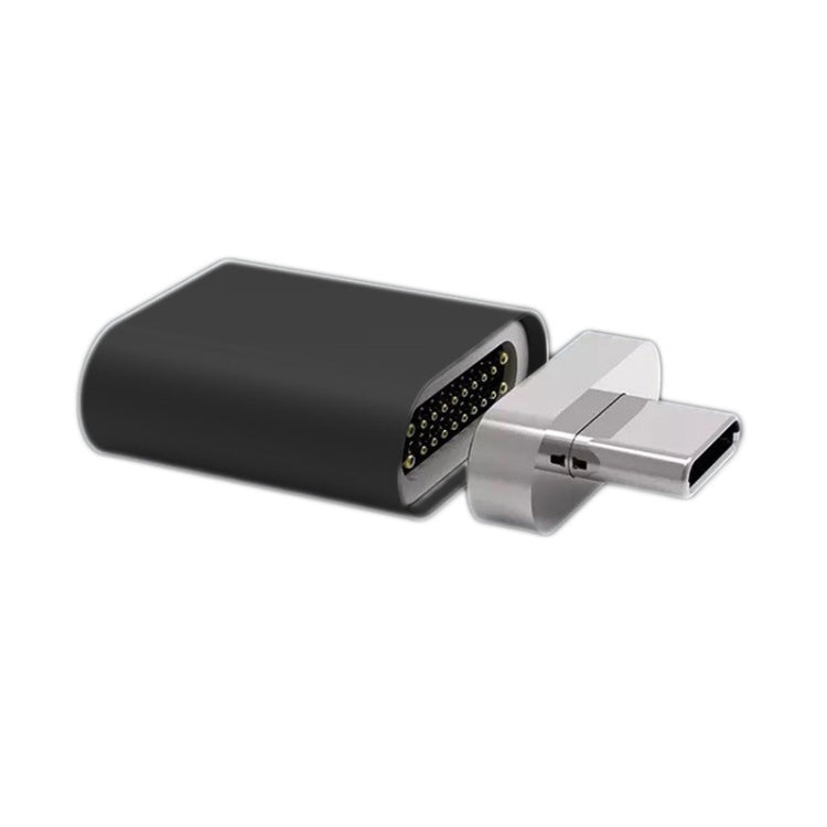 Adaptateur magnétique droit USB-C / Type-C 3.1 mâle vers USB-C / Type-C 3.1 20 broches (noir)