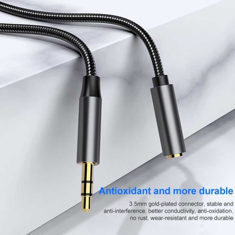 A13 Câble d'extension audio 3,5 mm mâle vers 3,5 mm femelle Longueur du cordon : 1 m (gris argenté)