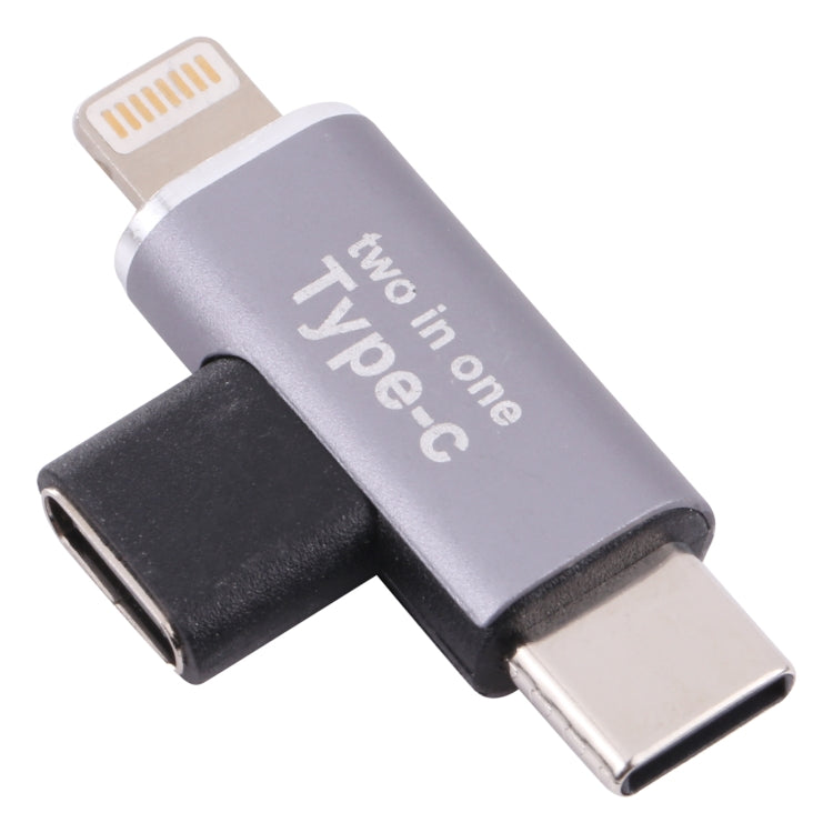 Convertisseur USB-C / TYPE-C femelle vers 8 broches mâle + USB-C / TYP-C mâle