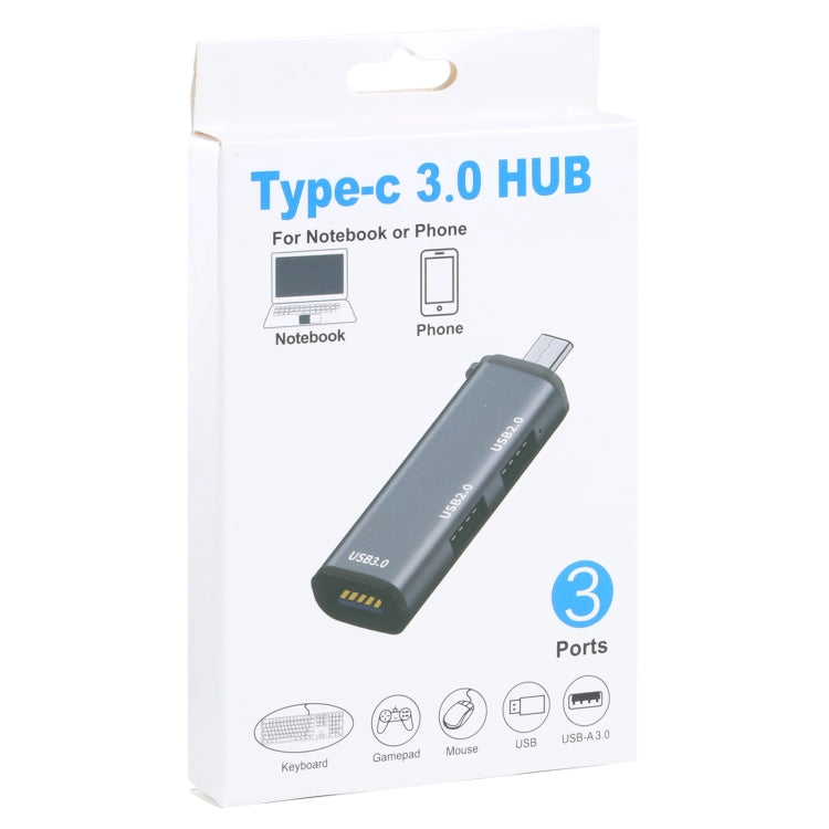 3 ports USB 2.0 x 2 + adaptateur de concentrateur USB 3.0 vers USB-C / TYPE-C