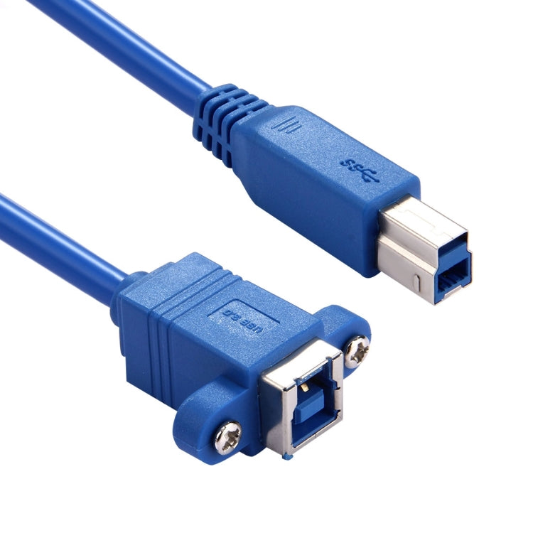 50cm USB 3.0 B Hembra a B Macho Adaptador de Conector Cable de Datos Para Impresora / Escáner (Azul)