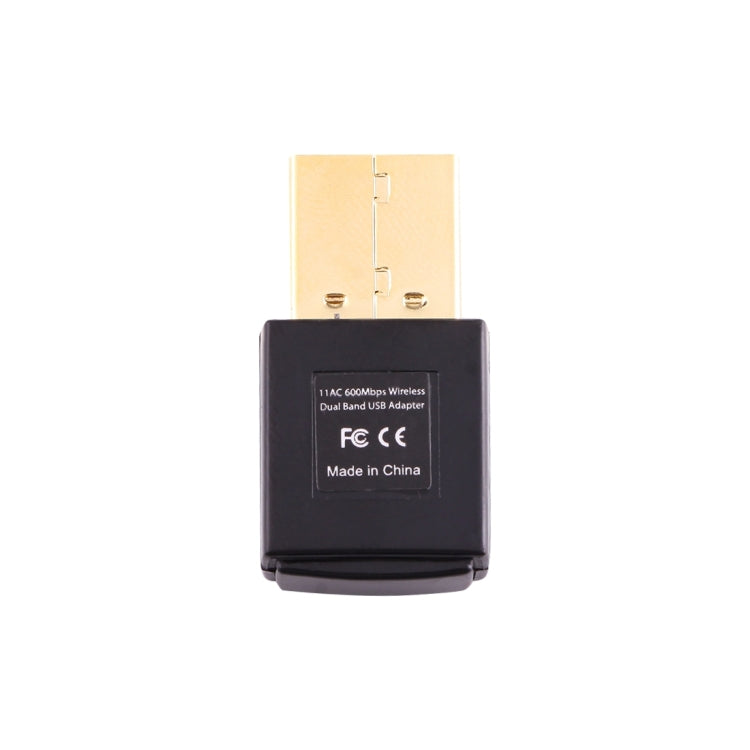 EDUP EP-AC1619 Mini carte réseau WiFi sans fil USB 600Mbps 2.4G/5.8Ghz 150M + 433M double bande pour Nootbook/ordinateur portable/PC (noir)