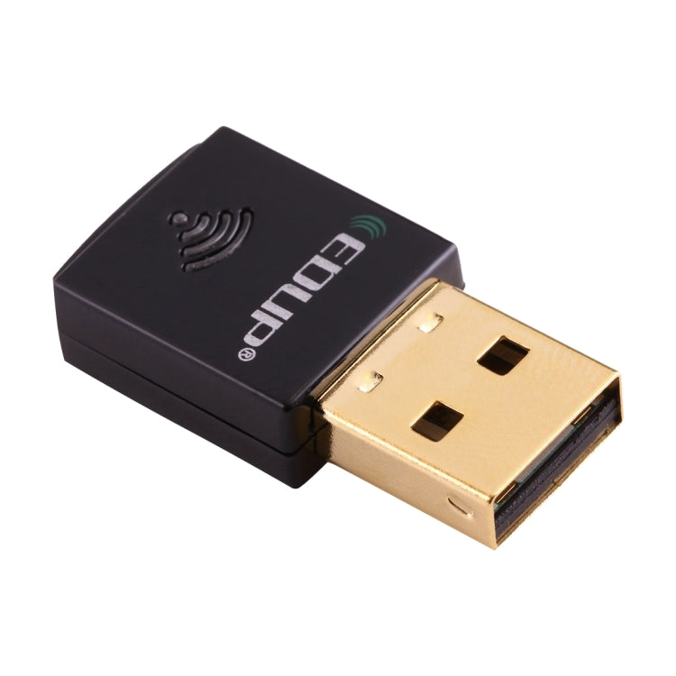 EDUP EP-AC1619 Mini Wireless USB 600Mbps 2.4G/5.8Ghz 150M+433M Dual Band WiFi Network Card for Nootbook/Laptop/PC (Black)