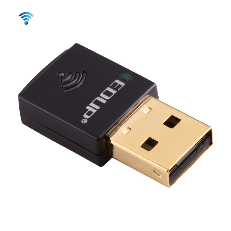 EDUP EP-AC1619 Mini Wireless USB 600Mbps 2.4G/5.8Ghz 150M+433M Dual Band WiFi Network Card for Nootbook/Laptop/PC (Black)