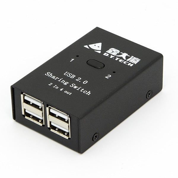 DY-B046 2 In 4 Out USB 2.0 Hotspot Switch USB Flash Printer Adapter