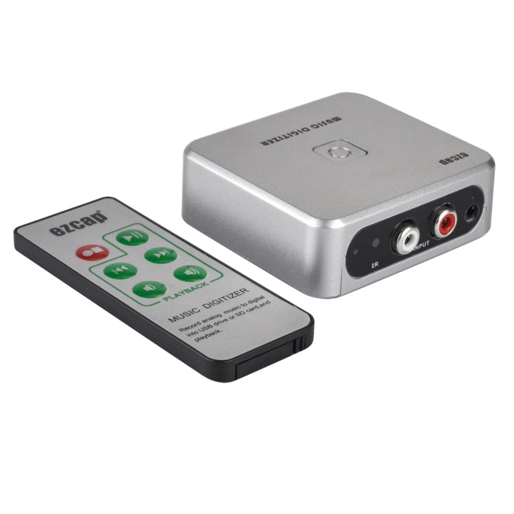 EZCAP241 Tarjeta adaptadora de grabación de captura de Audio convertidor Digitalizador de Audio analógico RCA R / L de 3.5 mm a música MP3 (Plateado)