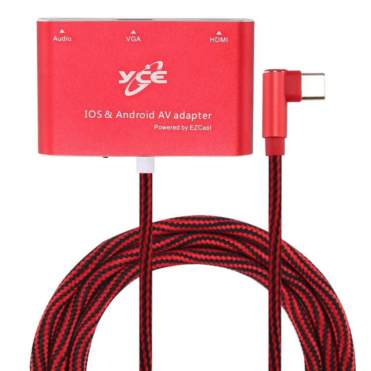 Adaptateur AV audio USB-C / Type-C vers VGA / HDMI / multiport pour IOS et Android