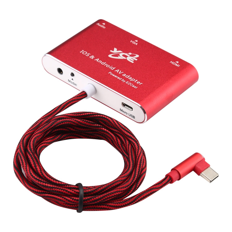 Adaptateur AV audio USB-C / Type-C vers VGA / HDMI / multiport pour IOS et Android