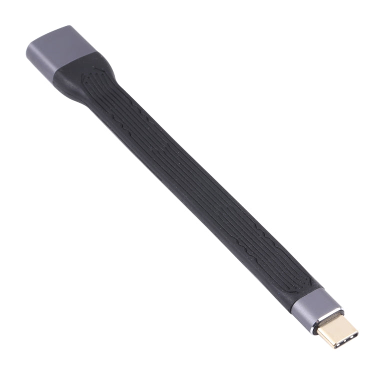 10 Gbps USB-C / Typ C / TYPE-C-Stecker auf USB 3.0-Buchse, weiches, flaches Datenübertragungs-Schnellladekabel