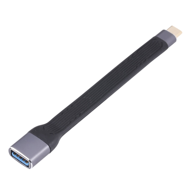 10Gbps USB-C / Tipo C / TYPE-C Macho a USB 3.0 Hembra Soft Flat Data Transmisión Cable de Carga Rápida