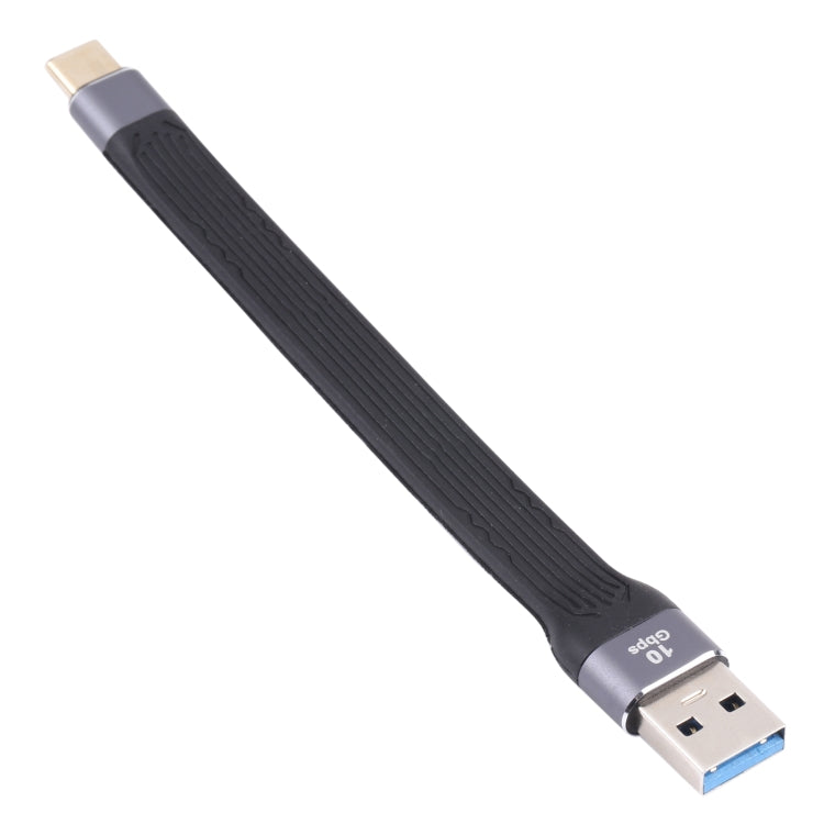 10 GBPS USB-C / TYPE-C-Stecker auf USB-Stecker, weiches, flaches Datenübertragungs-Schnellladekabel