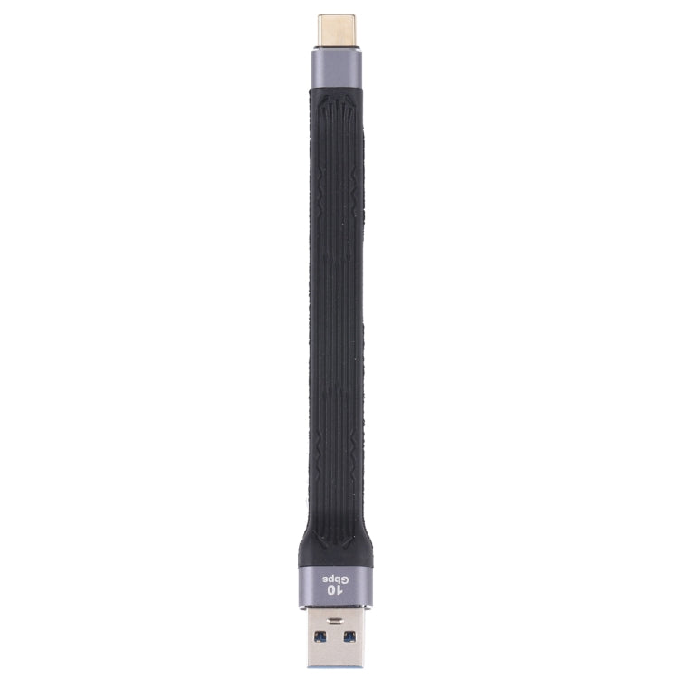 10 GBPS USB-C / TYPE-C-Stecker auf USB-Stecker, weiches, flaches Datenübertragungs-Schnellladekabel