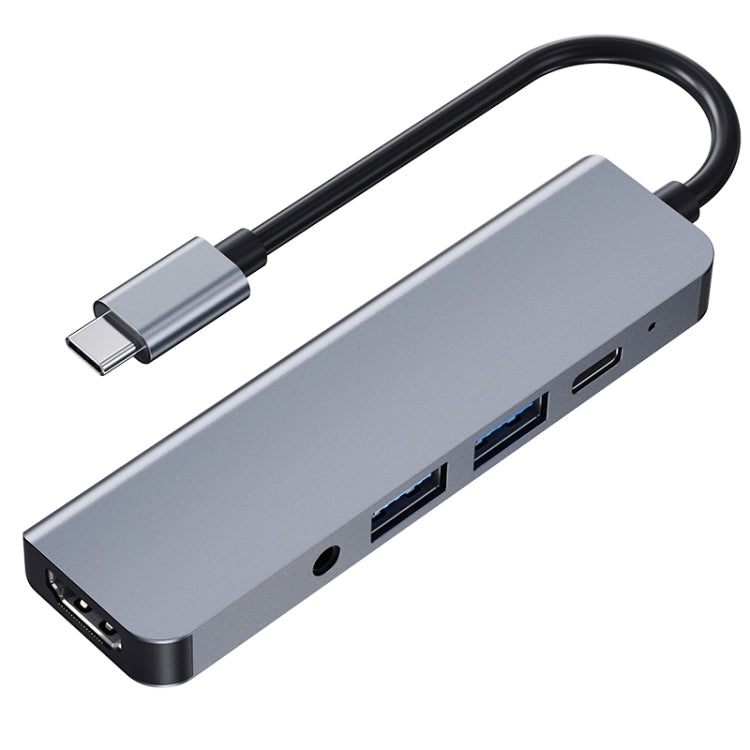 2008N 5 in 1 USB 3.0 x2 + HDMI + PD + 3.5mm Port Multi-function Smart Docking Station Type-C / USB-C HUB