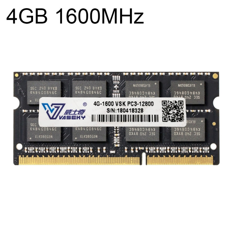 Vaseky 4 Go 1600 MHz PC3-12800 Module de mémoire RAM DDR3 PC pour ordinateur portable