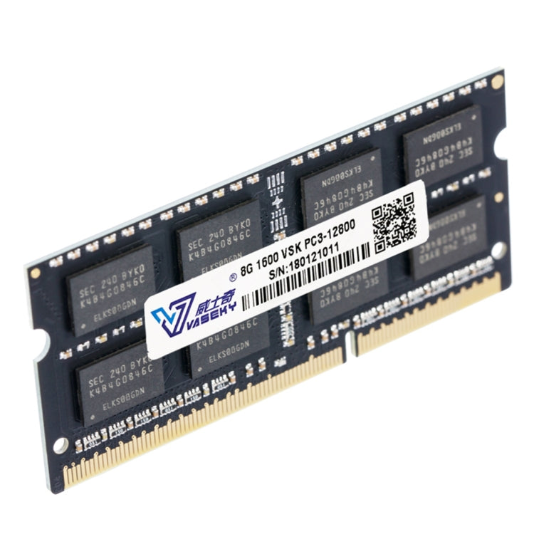 Vaseky 8GB 1600MHz PC3-12800 DDR3 PC Module de mémoire RAM pour ordinateur portable