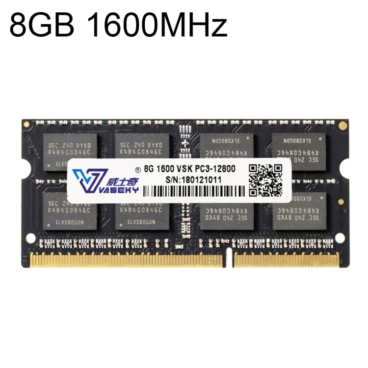 Vaseky 8GB 1600MHz PC3-12800 DDR3 PC Module de mémoire RAM pour ordinateur portable
