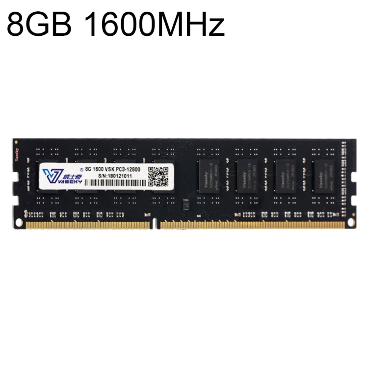 Vaseky 8GB 1600MHz PC3-12800 DDR3 PC Memory RAM Module Para escritorio
