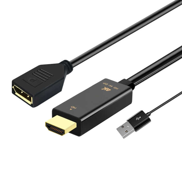 H146 HDMI Macho + USB 2.0 Macho a Displayport Cable adaptador Hembra Longitud: 25Cm
