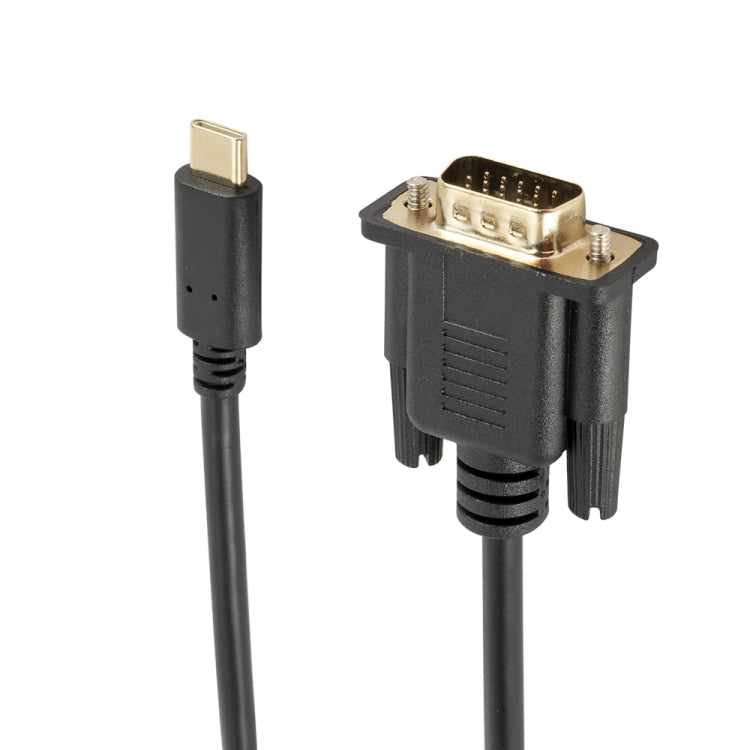 TC026 1.8m 1080p USB-C / Tipo-C Macho a VGA Cable adaptador masculino
