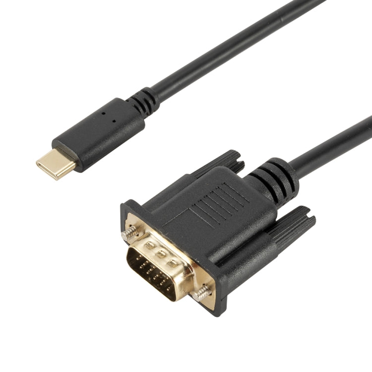 TC026 1.8m 1080p USB-C / Tipo-C Macho a VGA Cable adaptador masculino